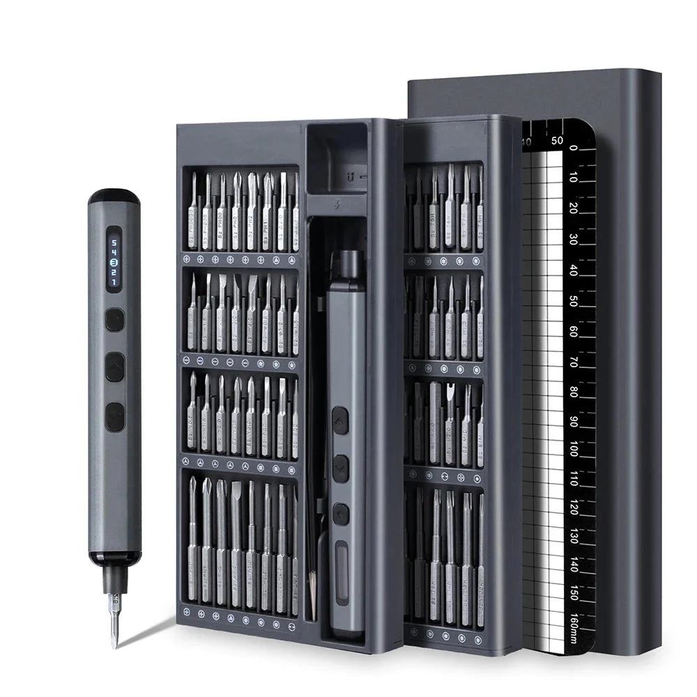 Accurate Motor-Driven Screwdriver Kit - 5 Torque Settings, Magnetic Bits, Household Tools for Electronics Repair