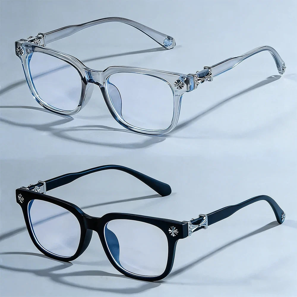 Light Blue Blocking Glasses Square Frame Unisex Computer Eyewear Fall 2026 Eye Strain Relief
