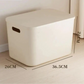 Beige PP Ins Style Storage Box with Lid - Household Organizers for Dustproof Clothing & Toys