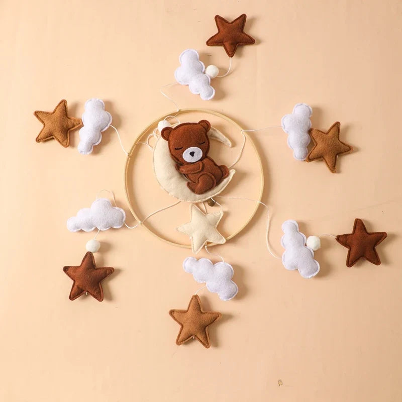 Crib Baby Mobile Wooden Nursery Newborn Sensory Toys