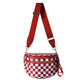 checkered nylon, box shape, travel and daily use – Multi-Use unisex crossbody bum bag