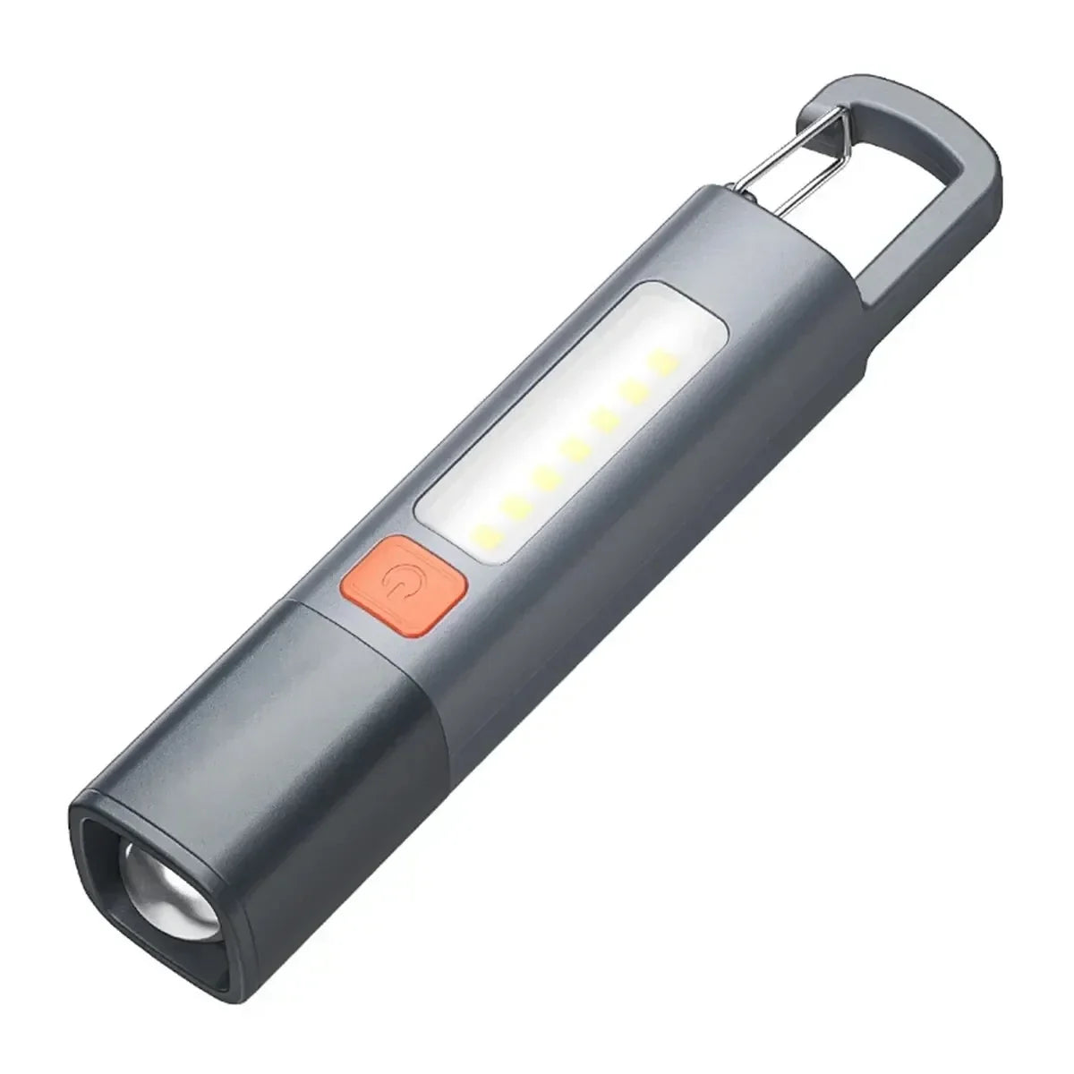Strong Lighting ABS Flashlamp USB Charging Travel-Friendly Outdoor Flashlight - Telescopic COB Side Lamp for Camping and Hiking
