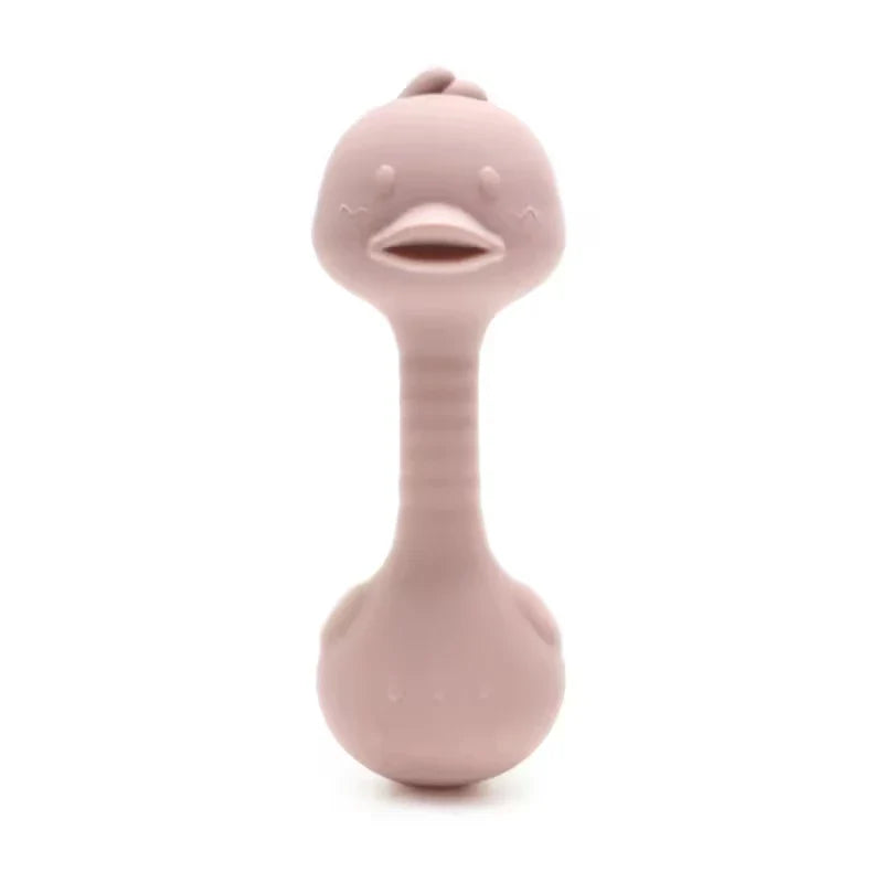 Rabbit Silicone Teether Rattle Newborn Sensory Toys