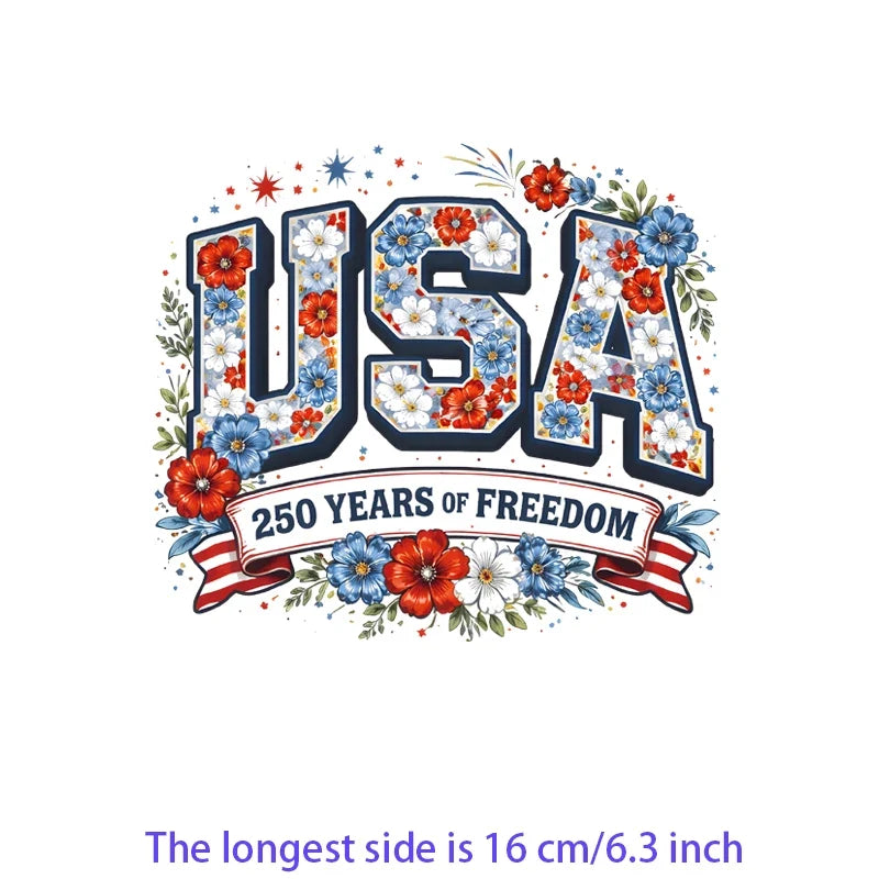 Iron2026 Edition On Patches USA Flag Bald Eagle Heat Transfer Kit Patriotic 4th Of July DIY Clothing Decor