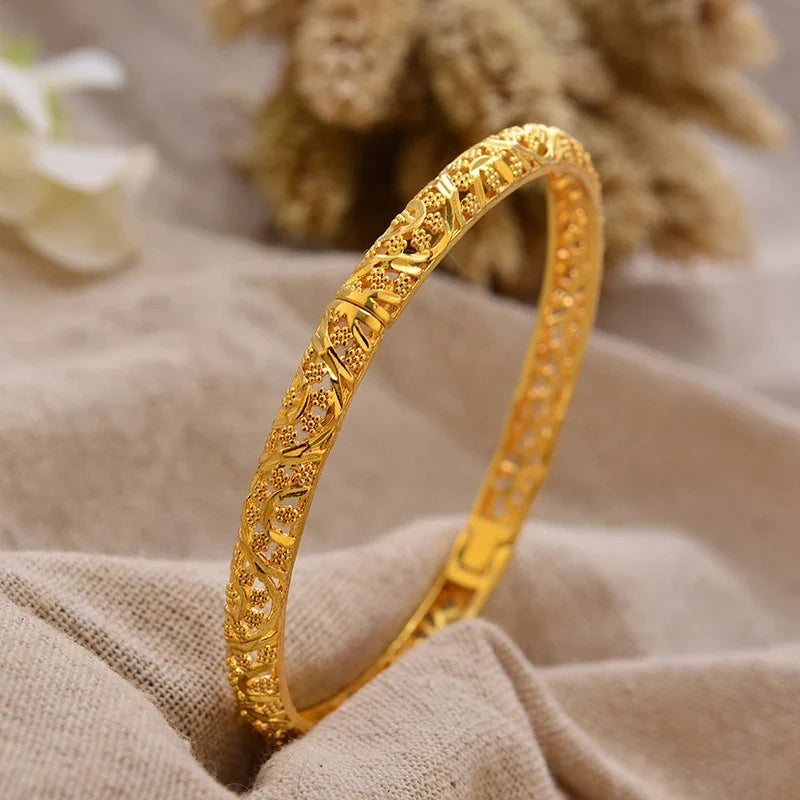 Gold Plated Bangles Deluxe Arabic Wedding Bracelet
