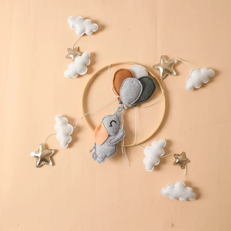 Crib Baby Mobile Wooden Nursery Newborn Sensory Toys