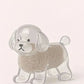 Hair Dog Keepsake Keychain Pendant Clear Resin Charm