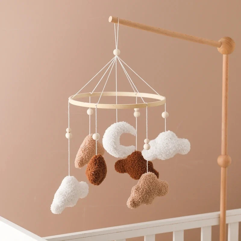 Crib Baby Mobile Wooden Nursery Newborn Sensory Toys