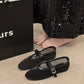 Women Breathable Mesh Ballet Flats - Strappy Round Toe