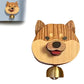 Shiba Wooden Inu Wind Chime Doorbell - Magnetic Shopkeepers Bell for Door Opening