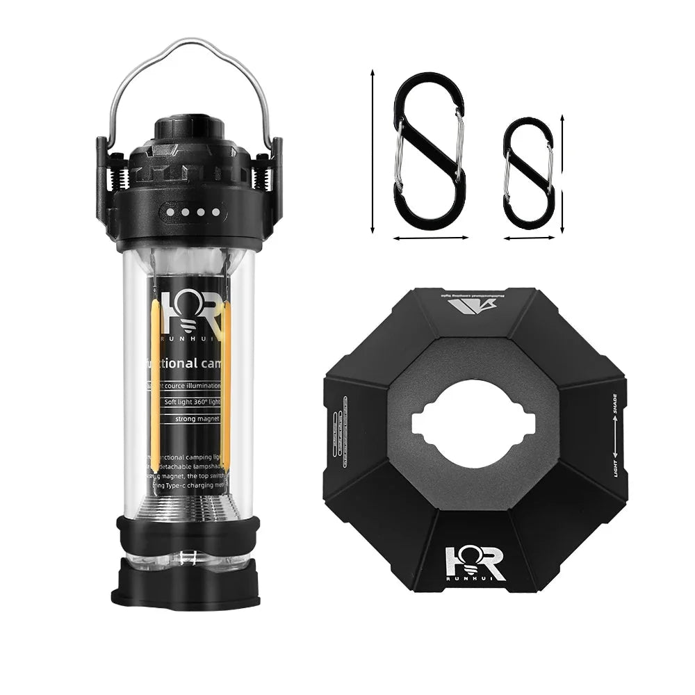 3000mAH Water-Resistant Camping Lantern - Retro Tent Lighting, Outdoor Atmosphere Decor