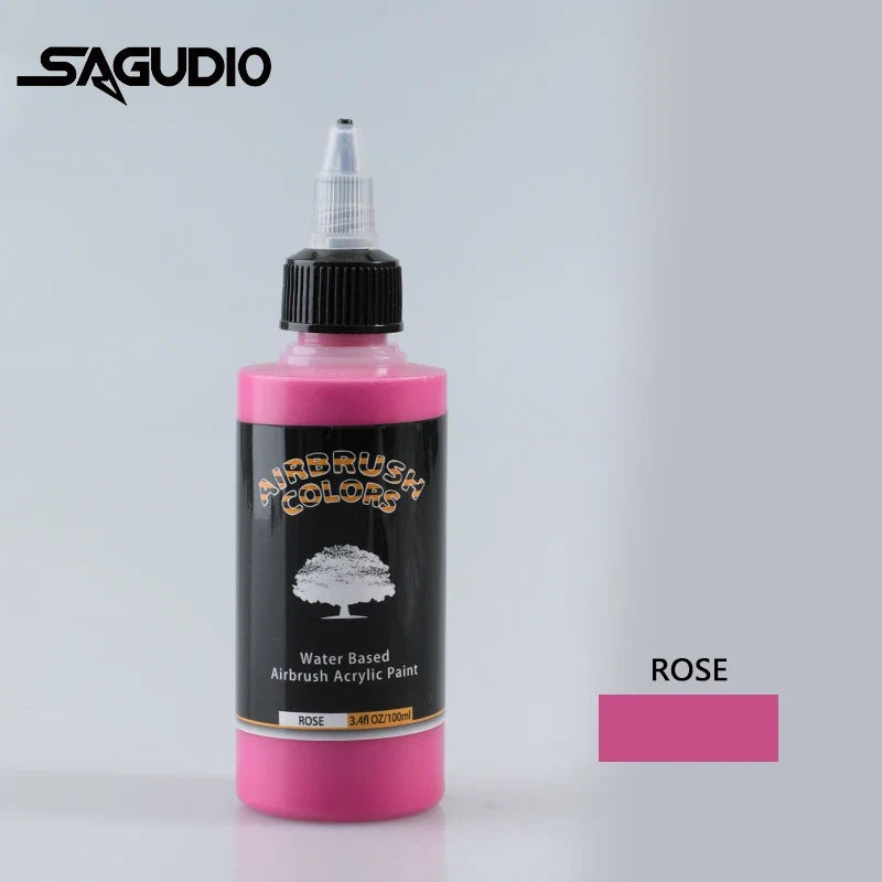 Airbrush2026 Edition Acrylic Paint Matte Inks Water Based Simple to Clean 32 Color Kit 100ml Bottles For Model Hobby TikTok Viral Craft Trend