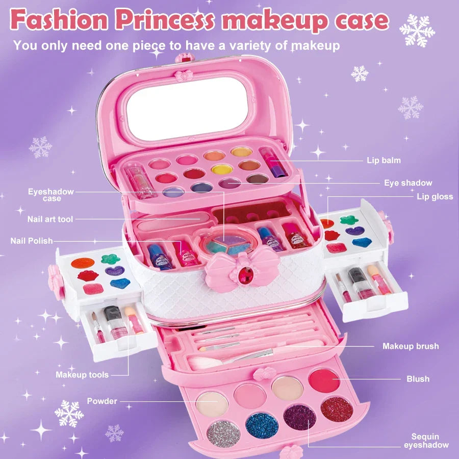 Kids Makeup Kit Toy Kit Washable Pretend Play Makeup Back To School 2025 Gift Idea