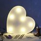Romantic Heart LED Night Light - Warm White Lamp, An Elegant Valentine's Day Gift for Weddings & Household Décor