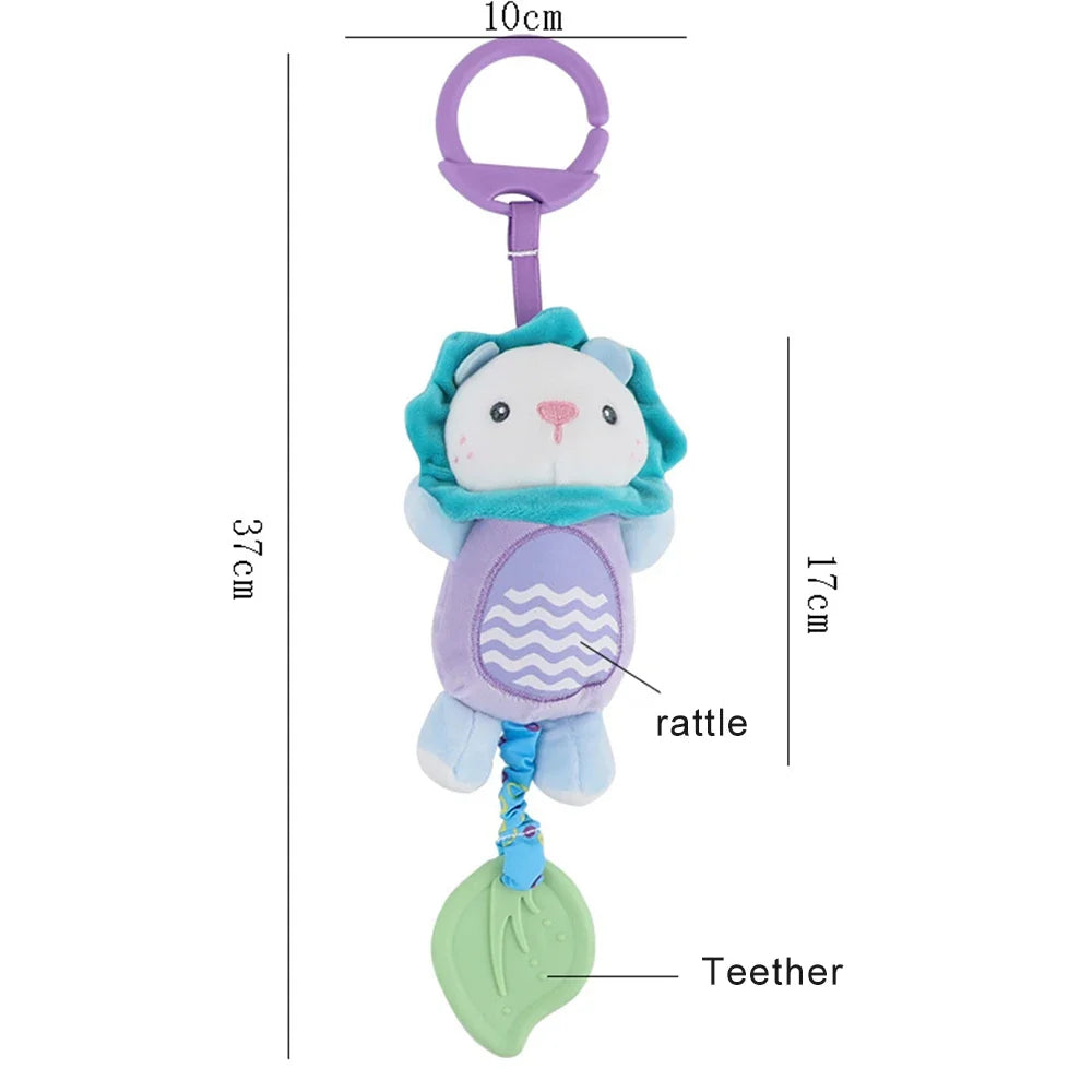 Animal Rattle Newborn Sensory Toys Plush Travel Toy Kit