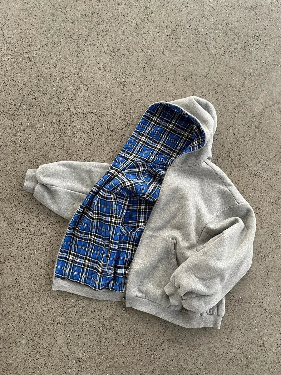 Cozy Oversized Women's Zip Hoodie - Boxy Cut, Cotton