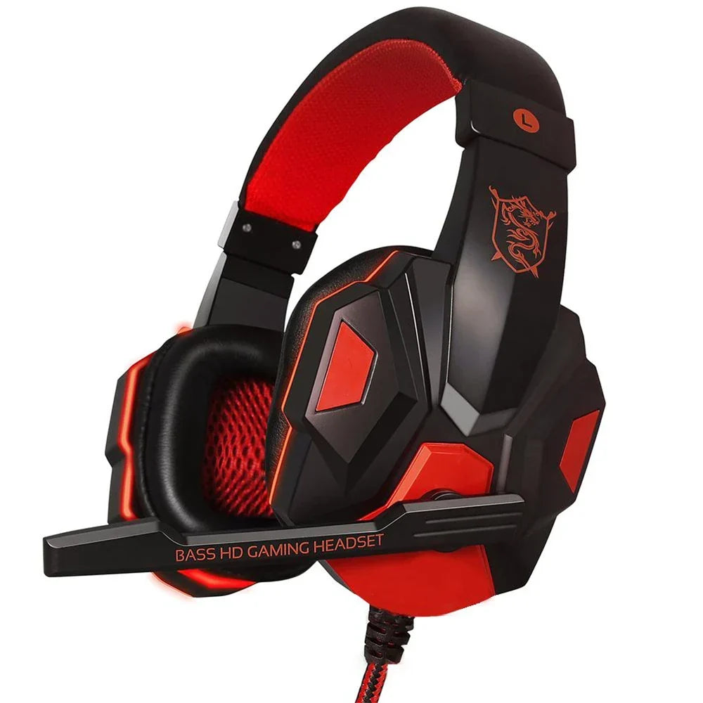Gaming Headset Wired Noise Cancelling Microphone Flexible