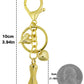 Keychain Personalized Gold Bubble Letter Bag Charm Gift