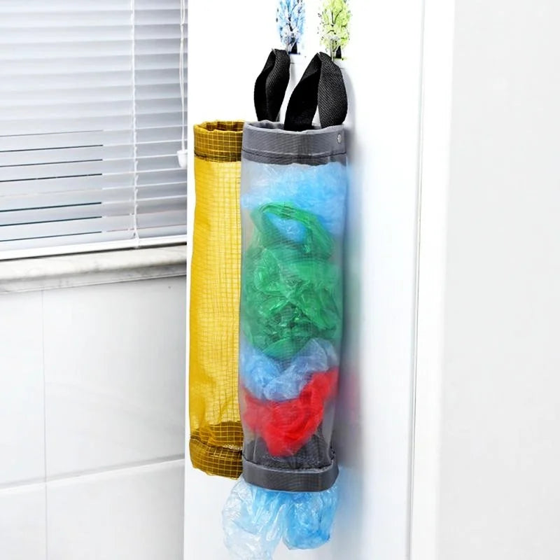 Wall-Mounted Household Organizers for Grocery Bags - Plastic Bag Dispenser & Kitchen Organizer