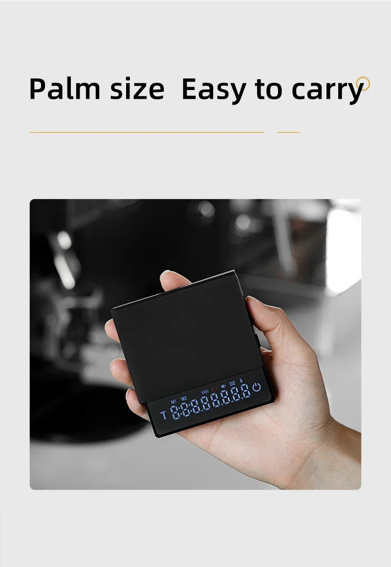 Coffee Scale Battery-Powered Digital 0.1g Accurate With Timer