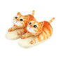 Plush cozy women's cat-face plush slippers - cat-face design, plush upper, EVA sole, indoor wear for winter
