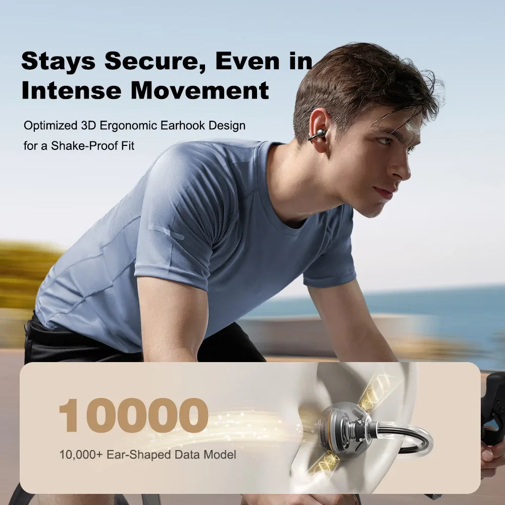 Conduction Bone Open Ear Bluetooth Earbuds Sports Gym