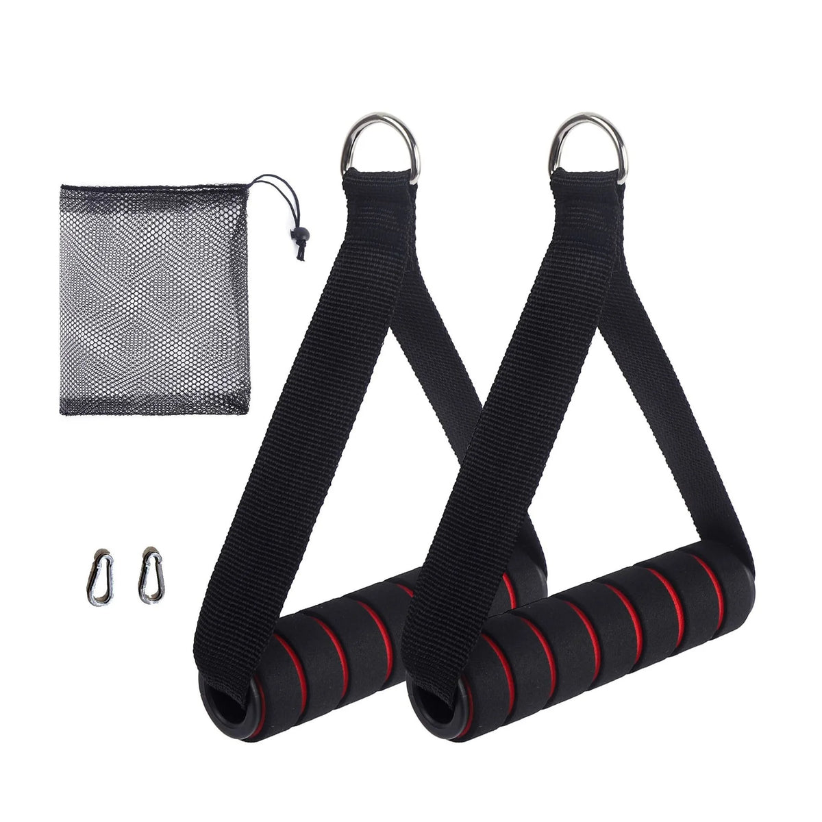 Duty Heavy D-Ring Metal Gym Handles - Fitness Equipment for Cable Machines & Resistance Bands