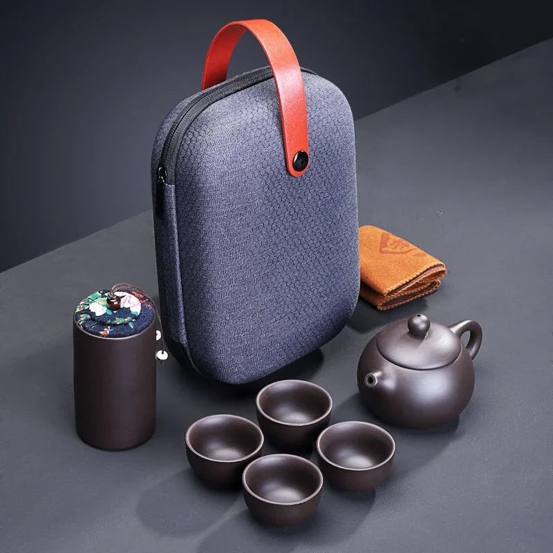 Purple Clay Travel Tea Kit Travel-Friendly Kung Fu Teaware