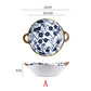 Inch 7.5 Japanese Ceramic Noodle Bowl With Handles Blue
