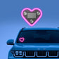 Window Car Neon Light Heart Shaped LED Interior Lamp TikTok Viral Fall 2026 Solar Powered Wiring Free