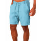 Variant image for Lightweight Breathable Cotton Linen Summer Shorts for Men, Relaxed Fit Casual Beach Wear-19