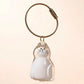 Hair Dog Keepsake Keychain Pendant Clear Resin Charm