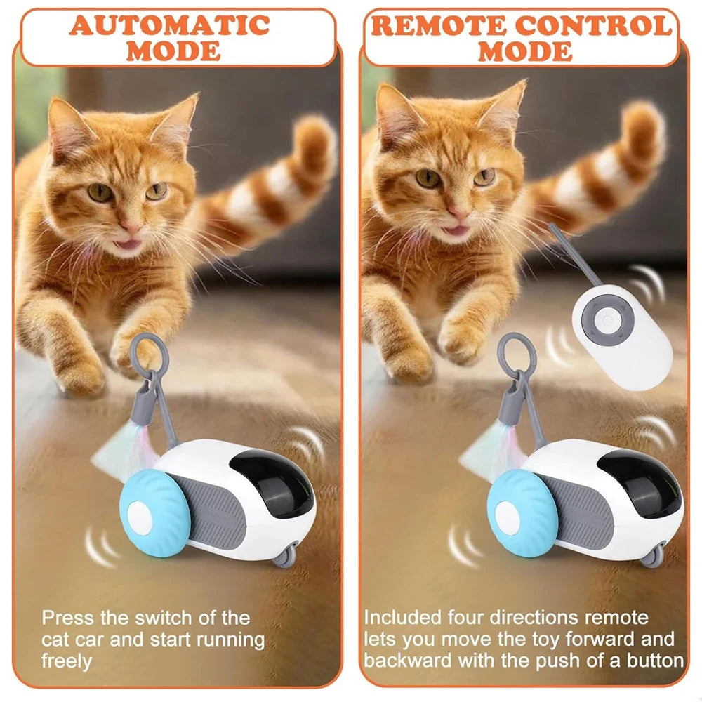 Cat Smart Toy 2 Modes Remote Controlled Car for Cats Dogs Interactive Playing Kitten Training Supplies