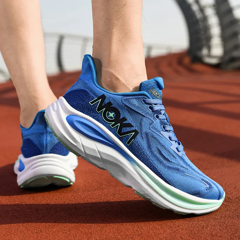 flyknit upper, rubber outsole, spring autumn sport – Breathable lightweight men's running shoe