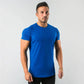 short sleeve, cotton blend, for workout & casual wear – Breathable slim fit men's gym t-shirt