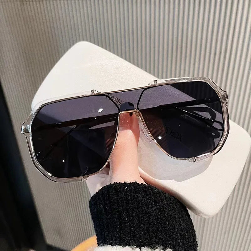 Sunglasses Oversized Women 2025 Unique One Piece UV400 Fashion Eyewear