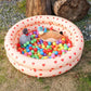 Inflatable Baby Swimming Pool, Foldable Outdoor Paddling Pool in Sturdy PVC, Safe Plush Bottom for Kids Fun