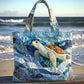 Quilted, 3D Floral Embroidery, Cotton, Regular Use – Sturdy Timeless Women's Tote Bag