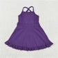 knee-length, cotton-elastane, casual wear for active play – Plush girls' knit dress