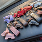 Dog Leather Keychain Car Charm Bag Hanging Accessory
