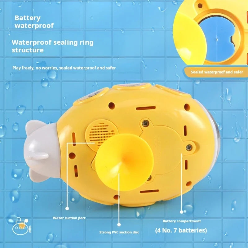 Baby Bath Toys for Kids Motor-Driven Submarine Shower Sprinkler