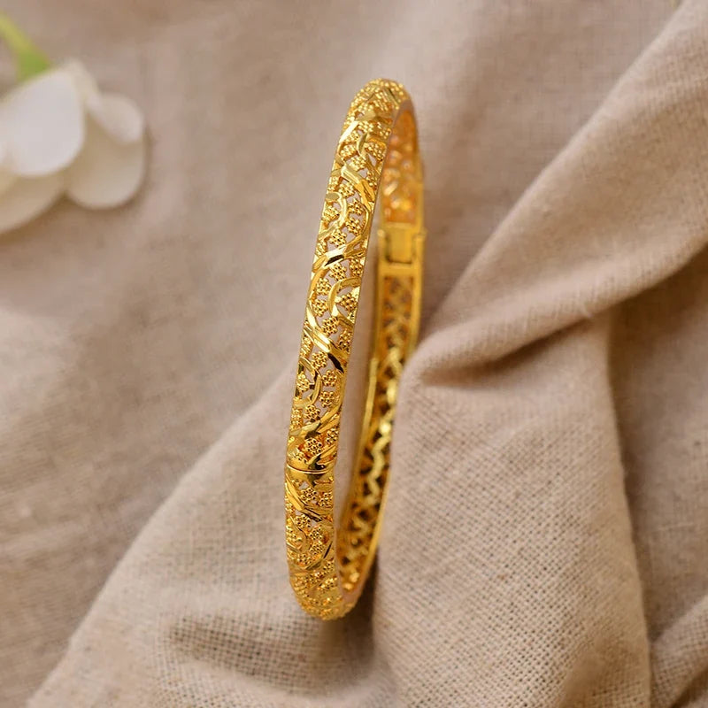 Gold Plated Bangles Deluxe Arabic Wedding Bracelet