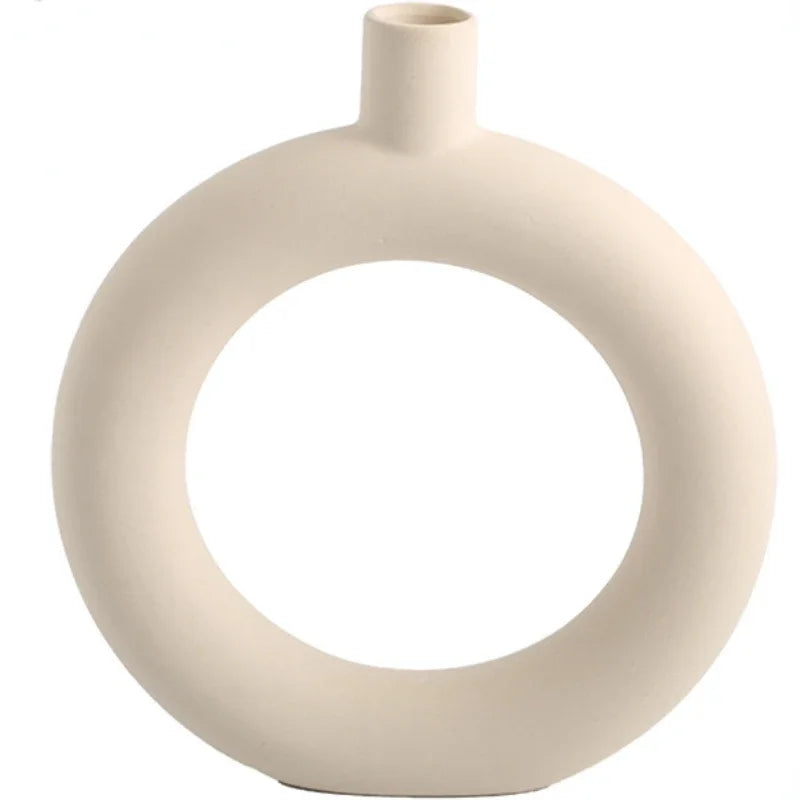 Ceramic Vase Embryo Sculptural Tabletop Vase Scandinavian Minimalist Household Decor Fall 2025 Ideal For Dry Flower Display