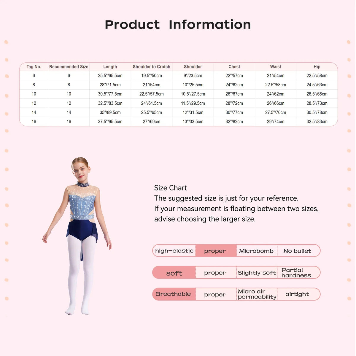 girls' Stretchy leotard - rhinestone mesh yoke, sleeveless, polyester, nylon, elastane, for lyrical dance performance