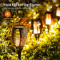 LED Solar Flame Torch Light - Water-Resistant Outdoor Garden Decoration, Flickering Lawn Lamp