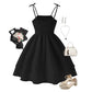 Plush Girls' Princess Dress - Tiered Sling Dress, Flattering, Polyester, For Birthday Party