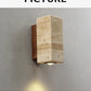 Yellow Japandi Marble LED Wall Sconce Wabi Sabi Bedside Light