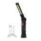 Battery-Powered Camping LED Flashlight Work Light - IP64 Water-Resistant, 5 Modes, Magnet & Hook for Night Work