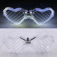 Up Light LED Glasses - 5 Colors Heart Shape Glow Party Supplies for Kids and Adults