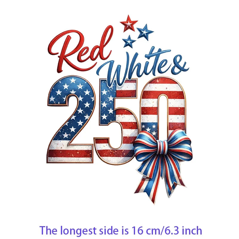 Iron2026 Edition On Patches USA Flag Bald Eagle Heat Transfer Kit Patriotic 4th Of July DIY Clothing Decor
